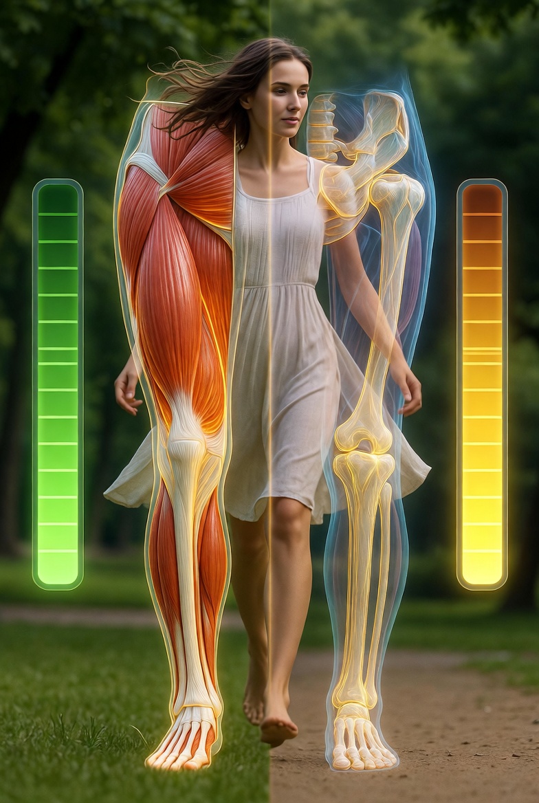 Muscle and bone structure visualization — see what's beneath the surface